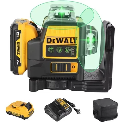 Dewalt DW089LG grün Laser Wasserwaage 12V Akku und Ladegerät