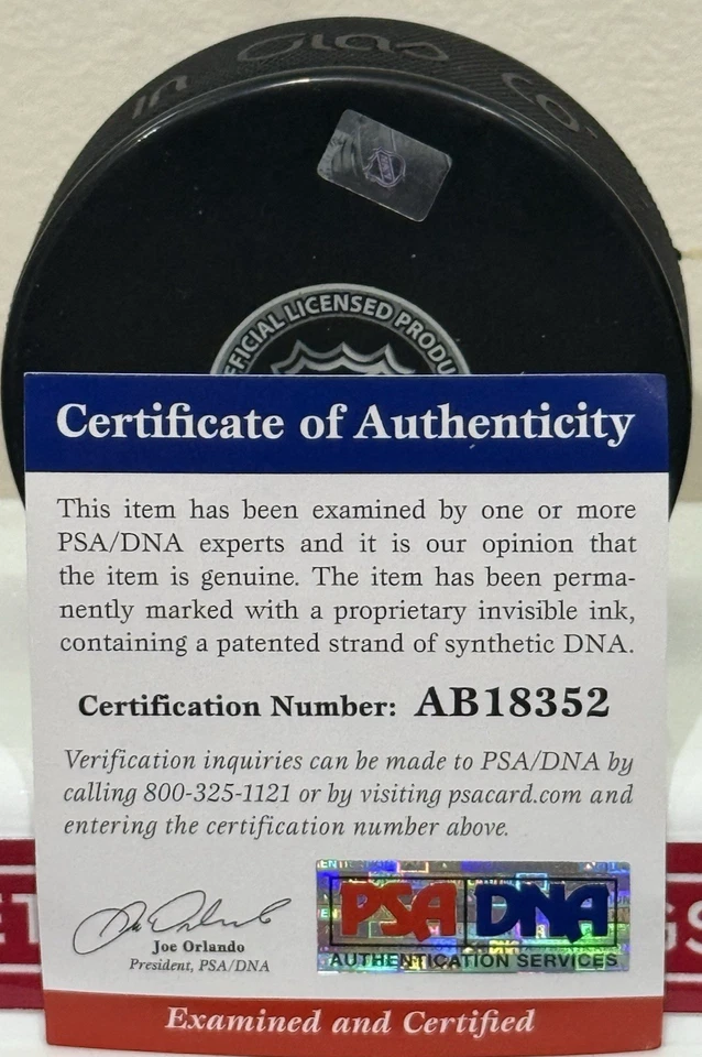 PSA Luc Robitaille Signed Red Wings Puck w/certificate - Image 4 of 4