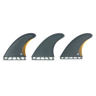 ROAM Thruster Fin Set Performer Med one tab Smoke Surfboard Finne