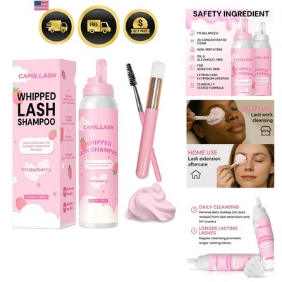 Whipped Lash Cream Shampoo Foam Cleanser | Eyelash Extension Cleaning Bath Ki...