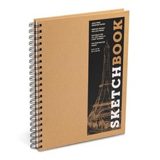 Sketchbook 8.5 x 11" Kraft Spiral Hardcover Mixed Media Sketchbook for Drawi...
