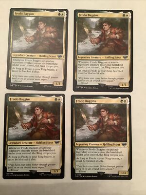 MTG LOTR: x4 Frodo Baggins (Legendary Creature) Uncommon 0205