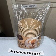 Small Dog Bowls - 15 Compostable Disposable Feeding Bowls for Dogs and Cats