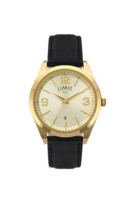Limit Herren Gold Schutzhülle Champagner Zifferblatt Uhr 40mm Wasserdicht 5689