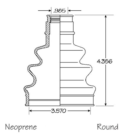 Front Inner CV Boot Repair Kit for Chevrolet S10 Blazer 1985-1994 (see chart) - Picture 4 of 4