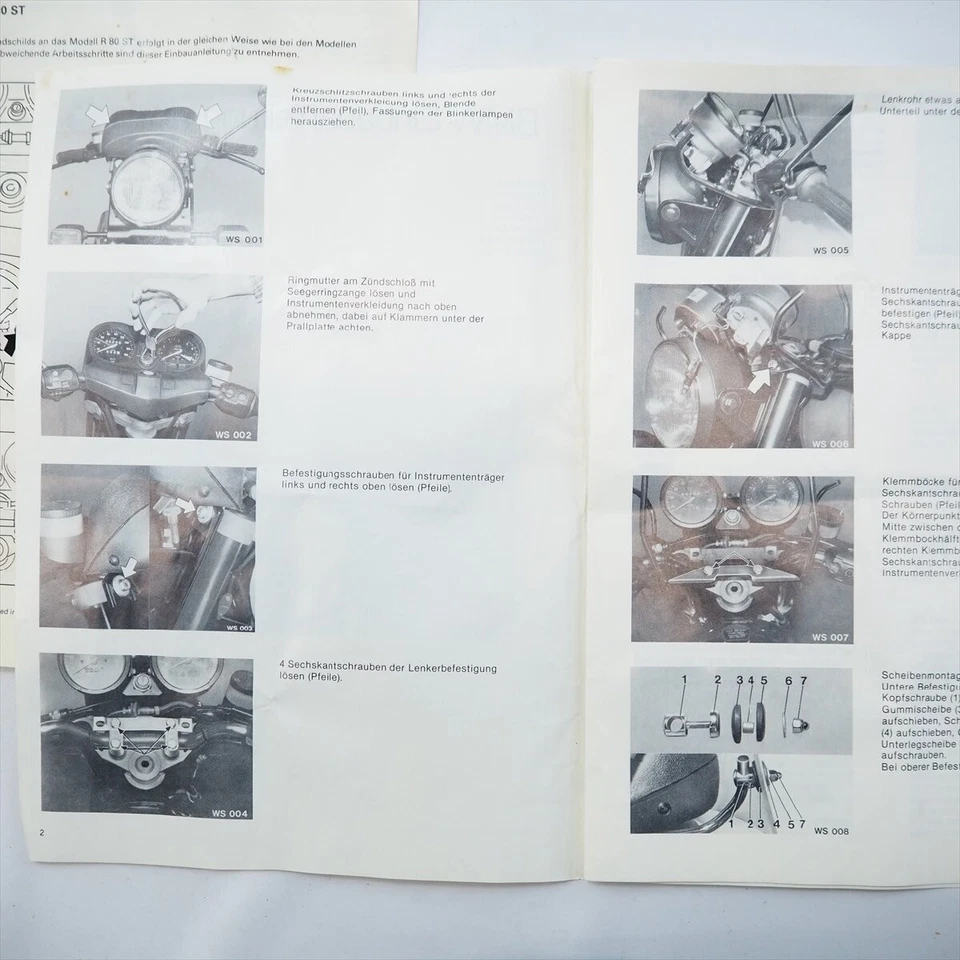 BMW R80ST Genuine Optional Windshield Screen Meter Visor NOS - Image 2 of 4