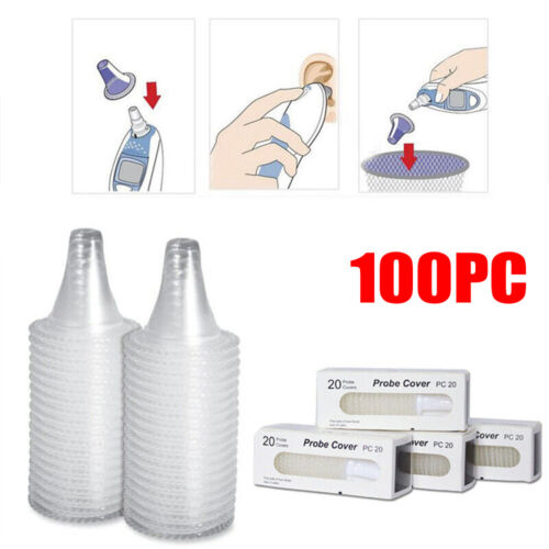 100 x For Braun Probe Covers Thermometer Replace Lens Ear Thermometer Filter Cap - Picture 1 of 12