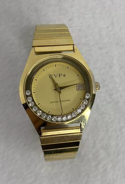CVP VIII Lifetime Mainspring Analog Watch Floating Crystals