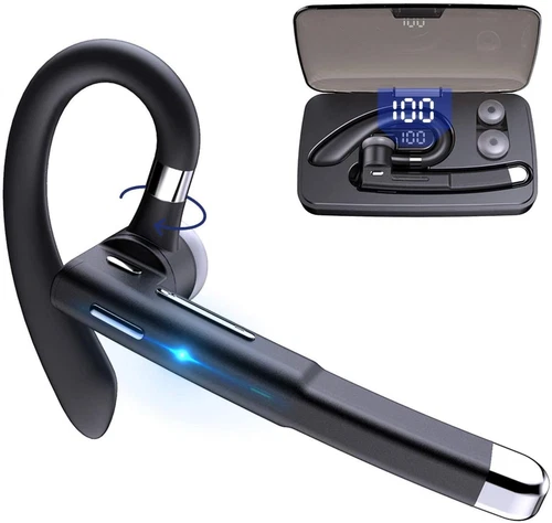 WIRELESS EARPHONE EAR-HOOK HEADPHONE BOOM MIC HANDSFREE SINGLE OVER for PHONES