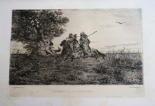 Jules JACQUEMART (1837-1880) ENGRAVING EAU FORTE ORIENTALIST OLED NAILS ALGERIA