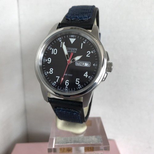 Citizen Men's Eco-Drive Military Style Dark Blue Apollo Strap Watch BM8180-03E  4974374134318 | eBay