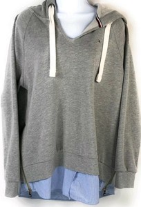 Download Tommy Hilfiger Women's Sz XL Gray Pullover Hoodie Side ...
