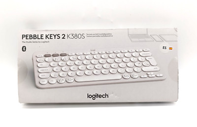 Logitech Pebble Keys 2 K380s Bluetooth Tastatur - Weiß, Spanisch QWERTY