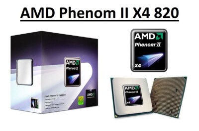 AMD Phenom II X4 820 Quad Core Prozessor 2,8 GHz, Sockel AM2+/AM3, 95W CPU 