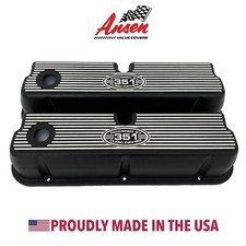 Ford 351w Tall Black Finned Valve Covers Engraved Powered By 351 Cubic Inches Ford 351w Tall Black Finned Valve Covers Engraved Powered By 351 Cubic Inches