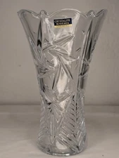 Crystalite Bohemia Crystal Vase – 9" Tall, Made in Czech Republic