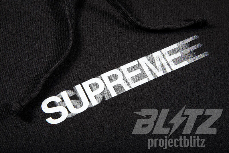 SUPREME MOTION LOGO HOODED SWEATSHIRT BLACK M SS23 | eBay