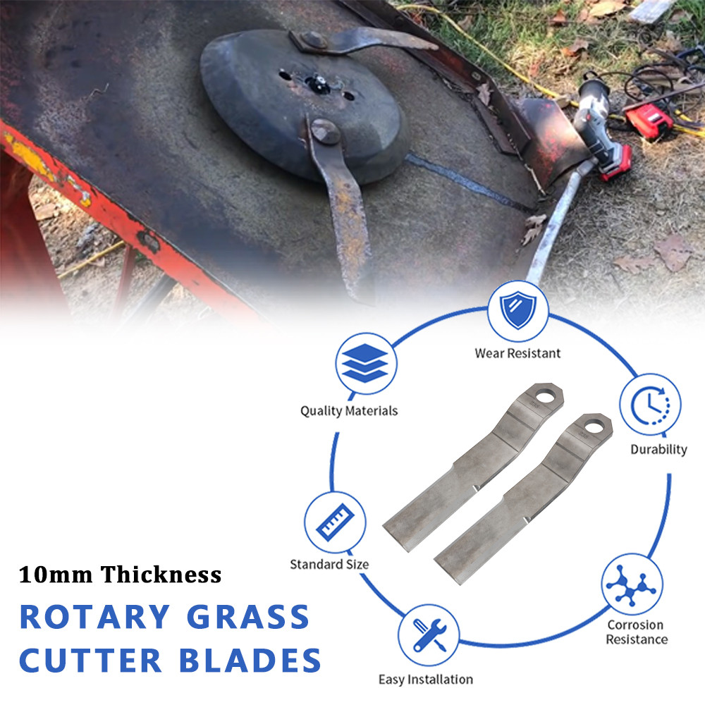 10mm Thick Rotary Grass Cutter Blades Pair For Mower King Skidsteer Brush Hog US