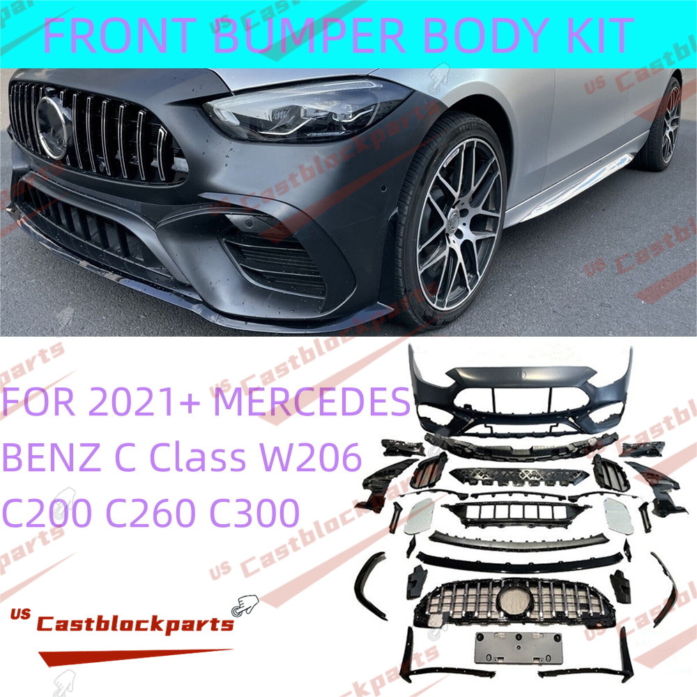 Fit MERCEDES BENZ W206 C-CLASS 2021+ C63 Style Front Bumpe FRONT