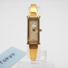 [Molto buono] Orologio GUCCI 1500L Quadrante Quadrato Oro Guscio Rettangolare...
