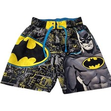 Batman Board Shorts Youth Small Colorful Swim Wear Trunks Stretch Waist Boys