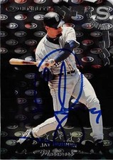 Jay Buhner autographed baseball card 1998 Donruss Silver Press Proof #82