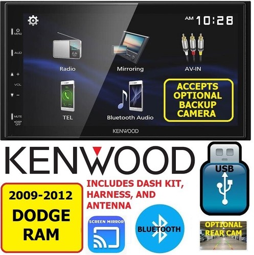 2009-2012 DODGE RAM KENWOOD BLUETOOTH USB CAR RADIO STEREO W/ SCREEN MIRRORING - Bild 1 von 9