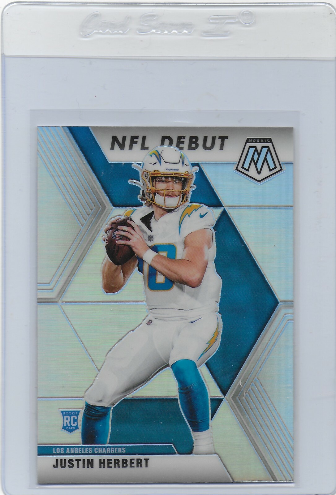 2020 Mosaic Football Justin Herbert NFL Debut Silver Prizm Rookie RC