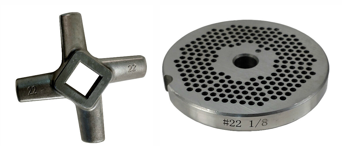 #22 Reversible Meat Grinder Plates - Cozzini Cutlery Imports - Choose Your Size