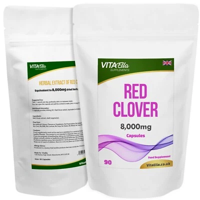 VITAELLA Red Clover | 8,000mg Capsules | Powerful Formula | Best Value on Ebay