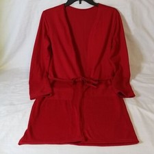 Deep Red Double Pocket Bathrobe