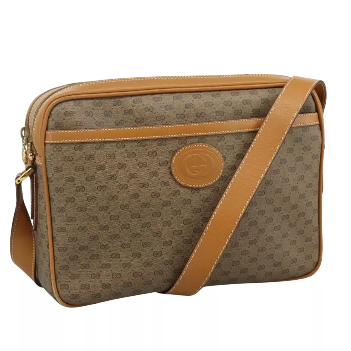 Sac à bandoulière GUCCI Micro GG Supreme PVC beige authentique 111808
