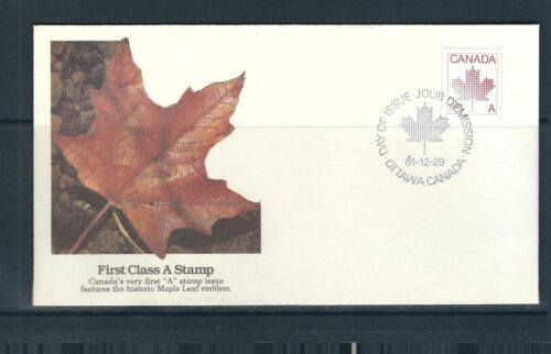 Canada / La feuille d'érable, timbre de première classe A FDC. Cachet Fleetwood - Photo 1 sur 1