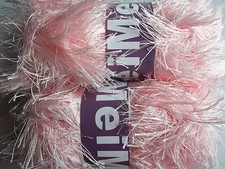 MeiMei eyelash yarn, soft pink, lot of 2