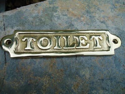 Massives Messing Toilettenschild mit Schrauben handgegossen Türschild Bar Kneipe Herren Damen