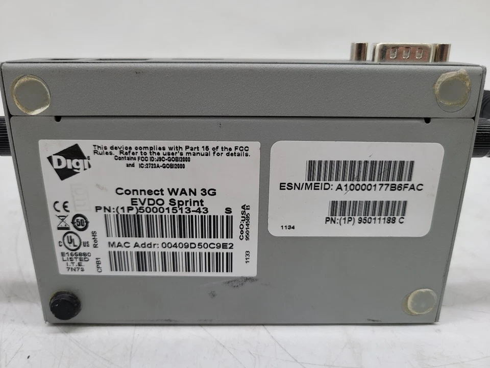 Digi Connect WAN 3G EVDO Sprint Wireless Radio Modem (50001513-43) w/ 2 Antennas - Image 3 of 4