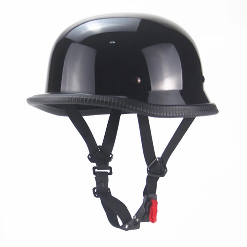 German Vintage Open Face Black Summer Retro Half Helmet Unisex Helmets - Picture 8 of 31