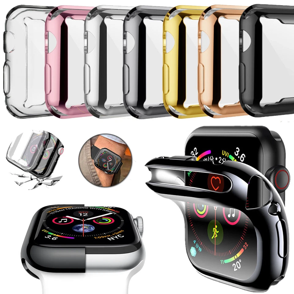 For Apple Watch Series 10 9 8 7 6 Ultra SE Screen Protector Full Cover Soft Case - Image 2 of 4