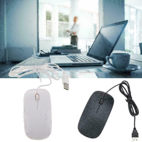 WIRED USB OPTICAL MOUSE For PC LAPTOP COMPUTER SCROLL LED WHEEL BEST - Picture 1 of 12