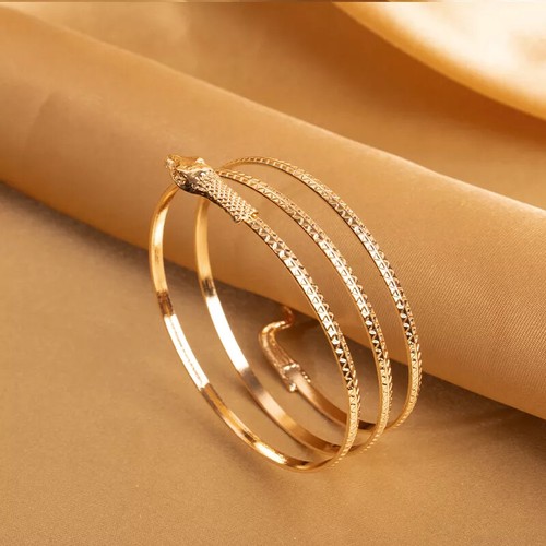 Egyptian Elegant Unique Charms Snake Design Bracelet Bangle Cuff Adjustable Gift - Picture 13 of 23