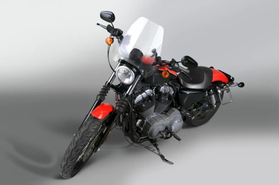 Pantalla deflectora de ciclo nacional con manillar de 1 pulgada Juego rápido - Transparente Foto 2 de 4