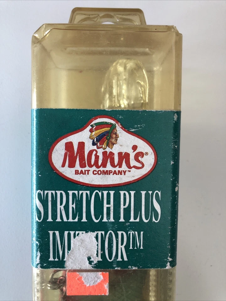 Señuelo imitador Mann's Stretch Plus búnker sangrado pesca vintage LEER Foto 2 de 4