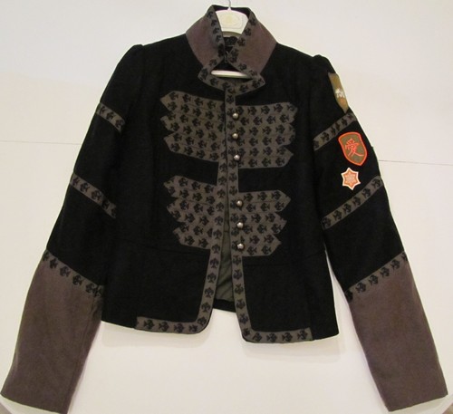 GIACCA DONNA CON TOPPE STILE MILITARE MISTO LANA | eBay