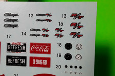1969 69 Dodge Charger RT 1/25 MPC Emblems Scripts Gauges Waterslide Decal Sheet