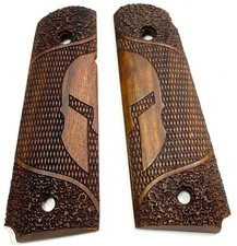WWII WWI US ARMY COLT M1911 M1911A1 .45 WOODEN PISTOL GRIPS-SPARTAN DESIGN