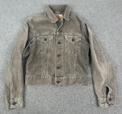 Levi's  Slim Fit Cordjacke Vintage Gr. S grau/beige Levis #541