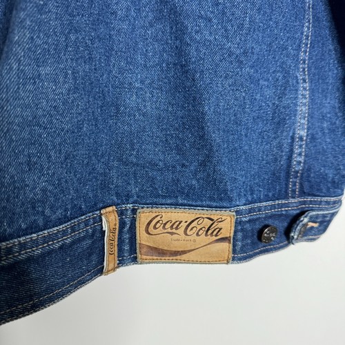 Coco Cola Jacket XL Mens Denim Jean Blue Vintage - Picture 6 of 9