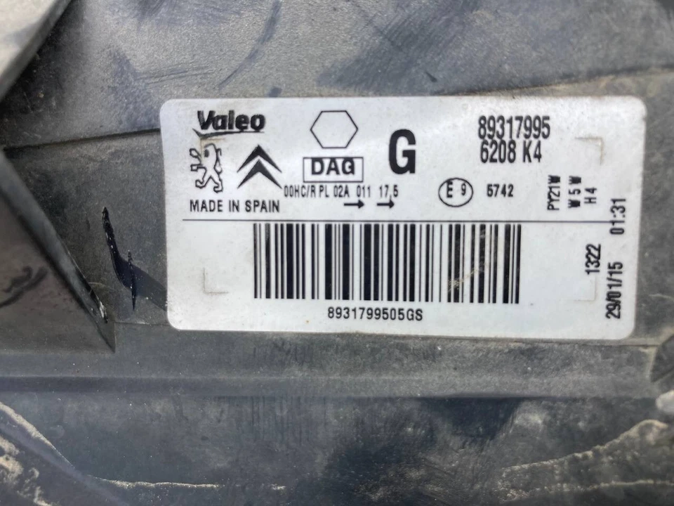 Faro proiettore principale anteriore sinistro Peugeot Partner Tepee 89317991 - Imagen 2 de 3