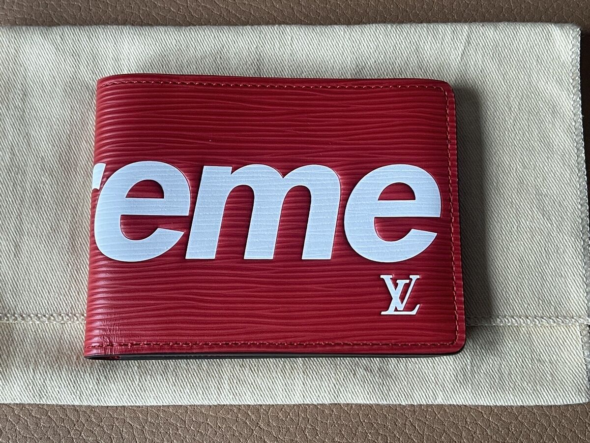 Rare* NEW Louis Vuitton x Supreme Slender Red Epi Leather Rare* NEW Louis Vuitton x Supreme Slender Red Epi Leather