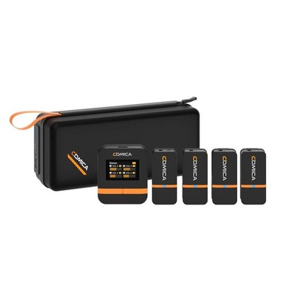 Comica Vimo Q 2,4 g kabelloses Lavalier-Mikrofonsystem 4 * Sender 1 * Empfänger